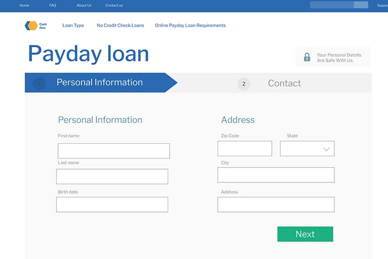 va payday loans database